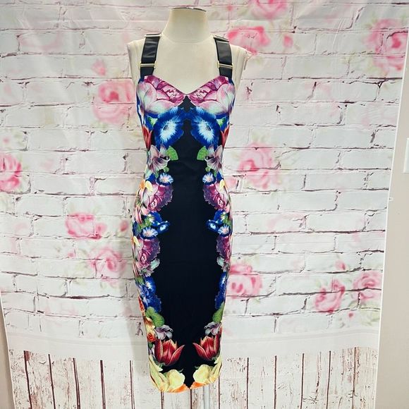 Ted Baker 'Deony' Buckle Strap Sheath Dress size 1 - Picture 5 of 13